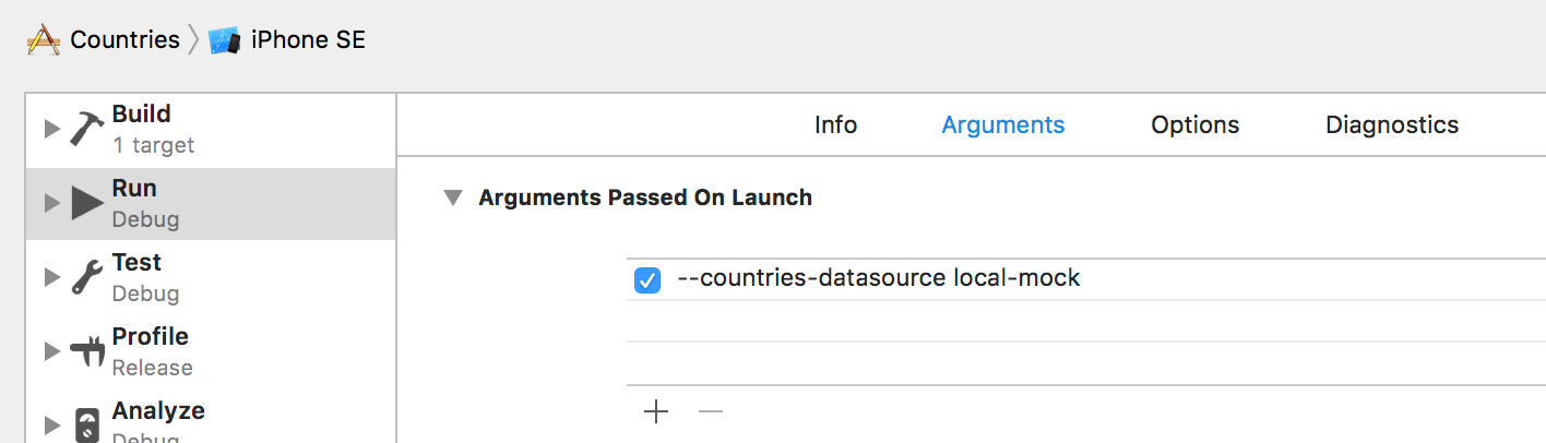 Countries Datasource Argument Checked